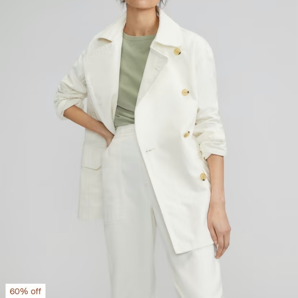 - New (w/o tag) - The Organic Cotton Herringbone Jacket - Picture 5 of 6